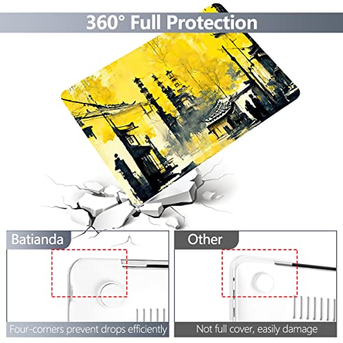 Batianda AstroGrid Case for MacBook Pro 13 inch 2020 2022, Autumn | Fits Model A2338 M2 M1 A2251 A2289,1.2mm Slim Lightweight Hard Shell Cover, Scratch Resistant,4-in-1 Accessories Bundle - color: Autumn