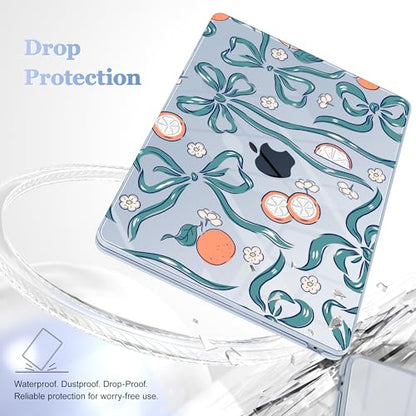 May Chen for MacBook Air 15 inch Case M5 M4 M3 M2 2026 2024-2023, Model A3448 A3241 A3114 A2941, Closes Seamlessly Hard Shell Laptop Cover with Keyboard Cover, Flower & Bows - color: Flower & Bows