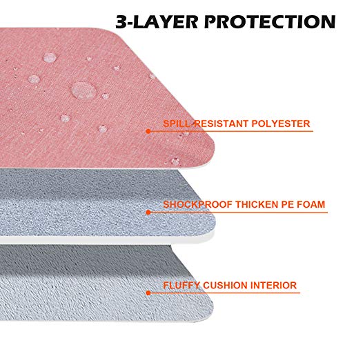 RAINYEAR 15.6 inch Laptop Sleeve Carrying Case with Handle & Pocket, Pink | Protective Padded Polyester Laptop Sleeve Case Briefcase Compatible with 15.6 Inch Notebook Computer Chromebook - color: Pink, size: 15.6"