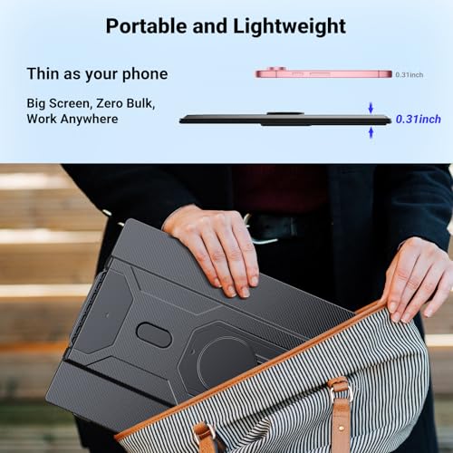 Ygretyrjh 16" Laptop Screen Extender, 1080P FHD Dual Portable Monitor for Laptop with Speaker, Plug & Play Travel Monitor for 13-17" Laptops, Second Screen Compatible with Wins/Mac/Chrome/Android - size: 16" Single Screen