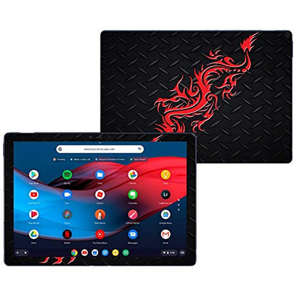 MightySkins Skin Compatible with Google Pixel Slate 12.3" (2018) - Red Dragon | Protective, Durable, and Unique Vinyl Decal wrap Cover | Easy to Apply, Remove, and Change Styles | Made in The USA - color: Red Dragon