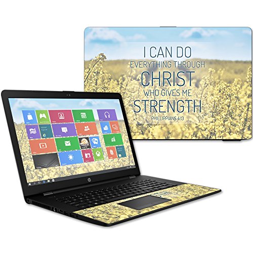 MightySkins Skin Compatible with HP 17t Laptop 17.3" (2017) - Through Christ | Protective, Durable, and Unique Vinyl Decal wrap Cover | Easy to Apply, Remove, and Change Styles | Made in The USA