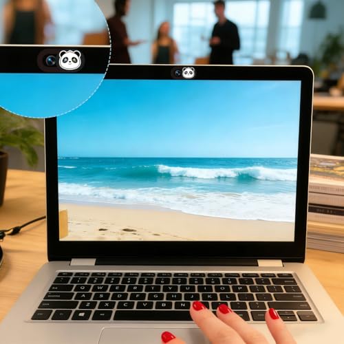 6Pcs 6 Styles Panda Camera Cover Slide Cute Privacy Guard Accessories, Phone Front Camera Blocker 0.04 Inch Ultra Thin for Laptop Desktop Computer Tablet Notebook Mini PC Office Home Use - color: Panda-1