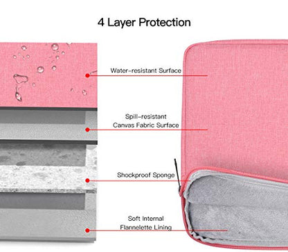 Laptop Case 13.3 inch, 13 inch Laptop Sleeve Compatible with HP Acer ASUS, Dell Latitude, Waterproof Carrying Case with Pockets&Handle, Pink - color: Pink, size: 13.3-13.6 Inch