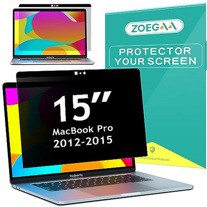 ZOEGAA Privacy Screen Protector for MacBook Pro 15 Inch (2012-2015). | 1 Install Ways; Anti Bule Light/Glare; Compatible With MacBook Pro 15 Inch Model (A1278 A1286 A1398); - size: MacBook Pro 15 inch (2012-2015)