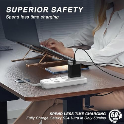 Samsung Super Fast Charger, 45W USB-C Super Fast Charging Wall Charger - PD GaN Power PPS Charger for Samsung Galaxy S26 S25 S24 S23 S22 Ultra Plus S20 Note10 Tab S8 Ultra.
