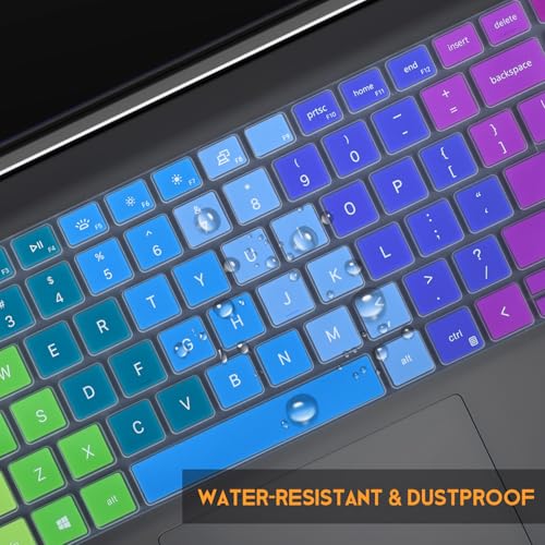 Colorful Keyboard Cover for 2026 2025 Dell 15 Laptop DC15250 DC15255 15.6, Inspiron 15 3510 3511 3520 3525 3530 3535/ Inspiron 16 5640 5645, 15.6 Dell Latitude 3520 Laptop Skin,Rainbow - color: Rainbow
