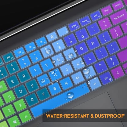 Colorful Keyboard Cover for 2026 2025 Dell 15 Laptop DC15250 DC15255 15.6, Inspiron 15 3510 3511 3520 3525 3530 3535/ Inspiron 16 5640 5645, 15.6 Dell Latitude 3520 Laptop Skin,Rainbow - color: Rainbow