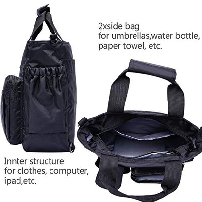 d'yallee Crossbody Messenger Bag Men Waterproof Shoulder Business Work Bag Nylon - color: Black