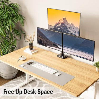 Triple Monitor Mount up to 32" Computer Screen, up to 19.8lbs Each, Adjustable 3 Monitor Stand with Clamp & Grommet Kit, Gas Spring Arm with Tilt Swivel Rotate, VESA Mount 75x75/100x100mm - size: Triple Monitor Mount