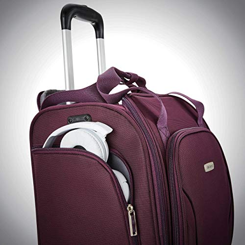 Samsonite Underseat Carry-On Spinner With USB Port, Purple, One Size - color: Purple