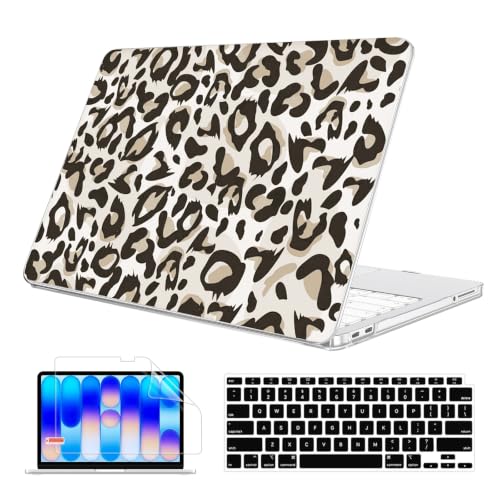 for MacBook Neo Case 13 inch 2026 Release Model A3404, Gray Leopard | Matte Hard Shell for Mac Neo Case, 2 Keyboard Covers & Screen Protector, Scratch Resistant, Precision Fit, and Lightweight - color: Gray Leopard
