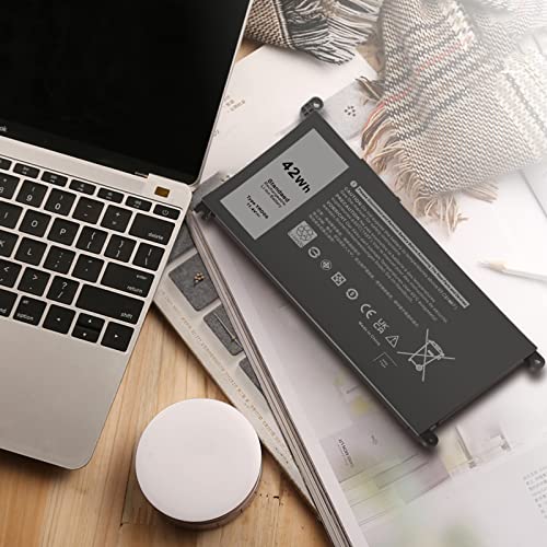 YRDD6 Battery for Dell Inspiron 7586 5482 5485 5491 5591 3310 2-in-1 5593 5591 5480 3493 3582 3583 3584 3593 3793 5493 5585 5590 5594 5598 Vostro 3491 5481 5581 5490 5590 VM732 1VX1H[11.4V 42Wh] - size: YRDD6 8.94×4.96×0.71 in