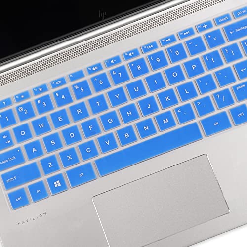 Keyboard Cover for HP Laptop 14/HP Pavilion 14-dq 14-cf/fq 14t-dq300/dq200 14-dq1039wm 14-dq0057nr 14-dq2053cl 14-dq5043cl 14-dq0052dx 14-dq1059wm 14-dq1035cl 14-dq2078wm dq0011dx dq0055dx dq0002dx - color: Blue