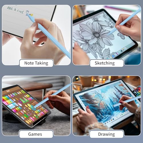 2-in-1 Stylus, Stylus Pen for Touchscreen,High Sensitivity & Precision | Touchscreen Suitable for iPad/iPhone/Samsung/Android Smartphone and Tablets, Compatible with All Touchscreen (Blue) - color: Blue
