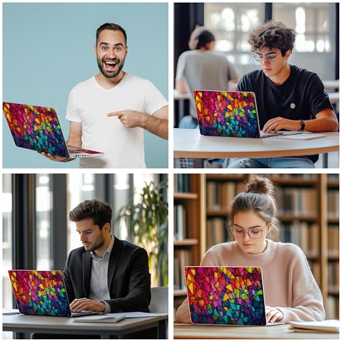 Laptop Skin Decal HP 14" - Mozaic, Laptop Cover Sticker, No Cutting Required, No Bubble, Waterproof, Scratch Resistant - Including Wide Screen and Wrist Pad - size: 14 inch