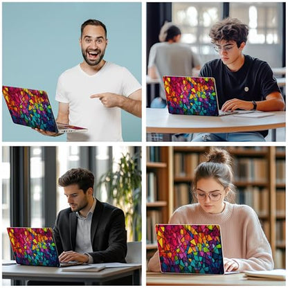 Laptop Skin Decal HP 14" - Mozaic, Laptop Cover Sticker, No Cutting Required, No Bubble, Waterproof, Scratch Resistant - Including Wide Screen and Wrist Pad - size: 14 inch
