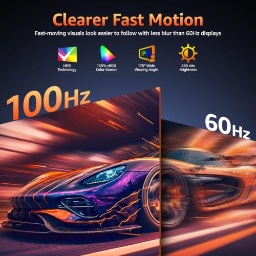 kksmart Portable Monitor for Laptop MacBook Surface PC Xbox PS5, Travel Monitor Second Screen for Laptop, HDMI USB-C VESA Compatible Built-in Speaker, 18.5 - size: 18.5