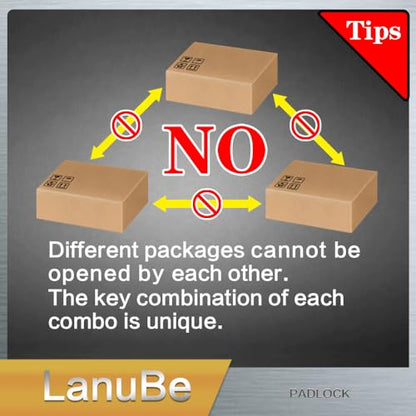 LanuBe Laminated Keyed Alike Padlock 60 Pack 1.6-in Wide Standard Shackle | Brass cylinder with keyed alike design.One key opens all locks. Black ，Standard shackle for gates, sheds,hasps ，toolboxes - size: 60 Pack Black