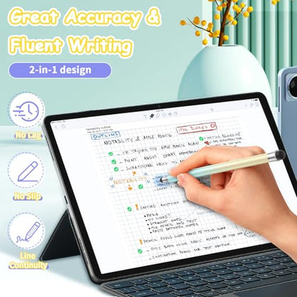 Stylus Pens for Touch Screens 3pcs, 2 in 1 Stylus Pen Compatible with All Touch Screens (Light Green Light Blue-6pcs) - color: Light Green Light Blue-6pcs