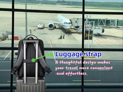 Casual laptop backpack, college backpack, water-resistant, suitable for work, travel, commuting, Daily.(Grey) - color: Grey