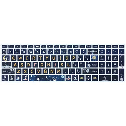 Keyboard Cover for HP Envy x360 15.6''Series/Pavilion 15/ Pavilion x360 15.6” Series/Envy 17 17.3" Series/HP Laptop 15t 17t 17-ca0011nr 17-by0040nr, Space Man - color: Space Man