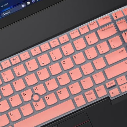 Keyboard Cover for Lenovo ThinkPad E16 Gen 1 16", Thinkpad T16 P16 P16v P16s Gen 2/Gen 1 16", Thinkpad L15 Gen 4/3 15.6" (Not Fit Thinkpad Z16, L15 Gen 2/1)-Pink - color: Pink