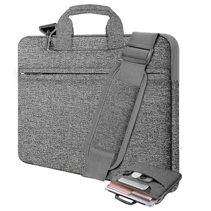 Laptop Case 15.6 inch Shoulder Bag, Durable Shockproof Protective Computer Carrying Briefcase with Multi-Pockets and Strap Compatible with Most 15.6 inch Notebooks,Dark gray - color: Dark Gray, size: 15.6"