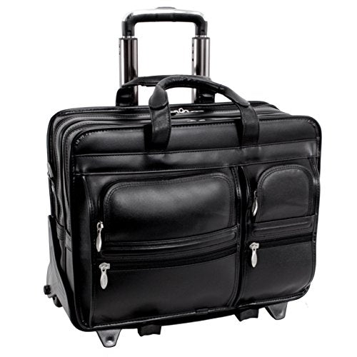 McKLEIN 17" Nylon Patented Detachable -Wheeled Laptop Briefcase- CLINTON