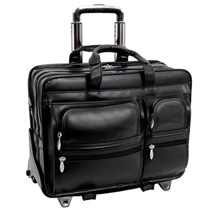 McKLEIN 17" Nylon Patented Detachable -Wheeled Laptop Briefcase- CLINTON