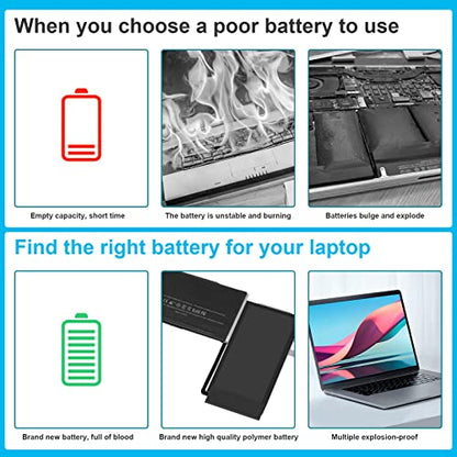 A1965 Laptop Battery for MacBook Air 13" Retina A1932 (2018 2019, Early 2020) A2179 EMC 3184 3302 MacBook Air8,1 8,2 9,1 MRE82 MRE92 MVFH2 MWTJ2 MVH22 MVFM2 MVFK2 MREE2 MREC2 MREA2 MREF2 MUQT2 MUQU2 - size: 11.4*5.98*0.2inch A1965