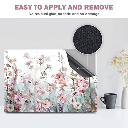 DINKY Laptop Skin Sticker Decal, 12" 13" 13.3" 14" 15" 15.4" 15.6 inch Laptop Universal Reusable Vinyl Skin Stickers Cover Art Decal Notebook PC Personalized Protector-Wildwill Flora - color: Wildwill Flora