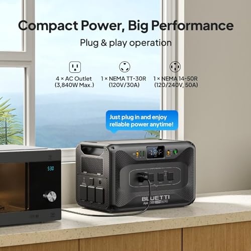 BLUETTI Apex 300 Solar Generator & B300K with TT-30 30A Cable Power Station | 5529.6Wh LiFePO4 Battery Backup with 6 3840W AC Outlets (7680W Surge), 2H Fast Charge, Generator Support for Off-Grid Living - style: BLUETTI Apex 300+B300K+TT-30 30A