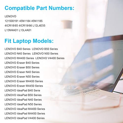Fancy Buying L13L4A01 L12S4E55 Laptop Battery for Lenovo N40 N50 M4400 V4400 Eraser B40 B50 B50-30 Touch B50-45 B50-70, IdeaPad N40 N40-30 N40-45 N40-70 V4 M4450 - size: 10.04*1.58*0.87inch B40-80