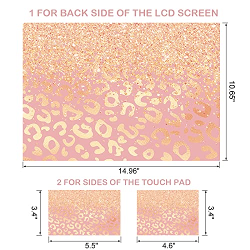DINKY Laptop Skin Sticker Decal, 12" 13" 13.3" 14" 15" 15.4" 15.6 inch Laptop Universal Reusable Vinyl Skin Stickers Cover Art Decal Notebook PC Personalized Protector-Leopard Print - color: Leopard Print