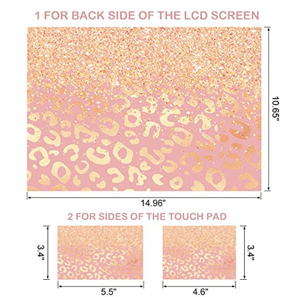 DINKY Laptop Skin Sticker Decal, 12" 13" 13.3" 14" 15" 15.4" 15.6 inch Laptop Universal Reusable Vinyl Skin Stickers Cover Art Decal Notebook PC Personalized Protector-Leopard Print - color: Leopard Print