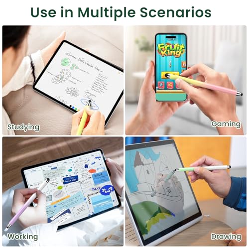 Stylus Pen for Touchscreen 10 Pack, 2 in 1 Universal Stylus High Precision Sensitivity, Stylus Pen for ipad, iPhone, Android, Galaxy Microsoft,Chromebook Tablet All Capacitive Touch Screens - color: Gradient Colors-10pack