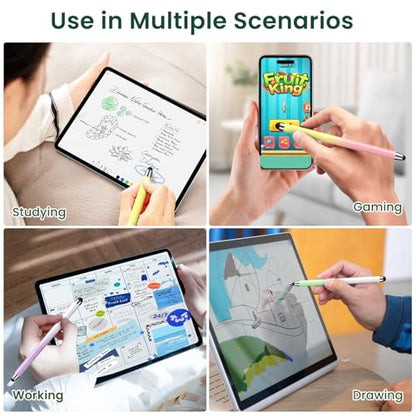 Stylus Pen for Touchscreen 10 Pack, 2 in 1 Universal Stylus High Precision Sensitivity, Stylus Pen for ipad, iPhone, Android, Galaxy Microsoft,Chromebook Tablet All Capacitive Touch Screens - color: Gradient Colors-10pack