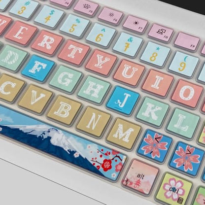 Keyboard Cover for Dell Inspiron 15 3000 5000 7000 3510 3511 3515 3525 3530 3535 5510 5515 5518 7510 15.6", Inspiron 16 7610, Vostro 15 3510 5510 5515, Latitude 3520, Sakura - color: Sakura