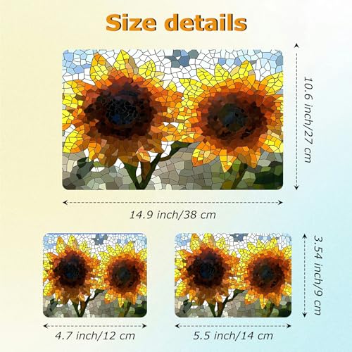 Universal Laptop Skin Sticker with 2 Wrist Pad Decals, 3-Piece Removable Vinyl Laptop Cover, Fragmented Sunflowers Waterproof Anti-Scratch, Easy-Trim Fit for 13.3" 14" 15.6" Laptops - color: Fragmented Sunflowers