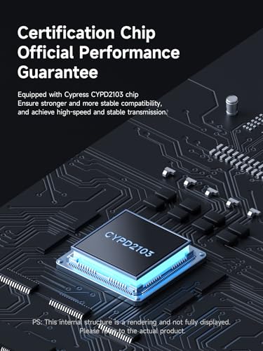 Hagibis TBT5 Cable (Intel Certified), 120Gbps Data Transfer, 240W Fast Charging, 16K@60Hz Display USB-C Cable, for Thunderbolt 5/4/3, USB4, iPhone 17/16/15, MacBook, Laptops (Titanium, 1.6ft)
