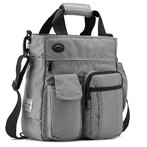 d'yallee Crossbody Messenger Bag Men Waterproof Shoulder Business Work Bag Nylon - color: Gray