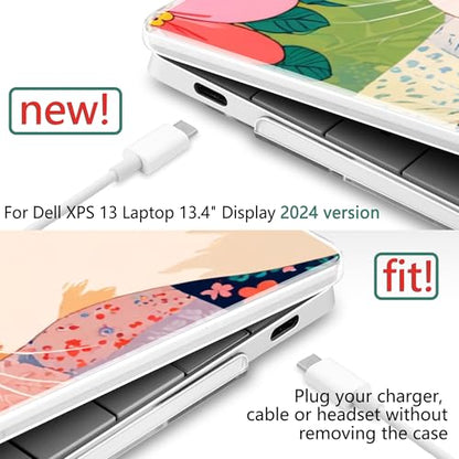 Batianda Lovely Cats Case for Dell XPS 13 Laptop 2024 2025 | Fits Model 9340/9345/9350 13.4" Display, Lightweight Slim Hard Shell Protection for Women, Students and Girls - color: Cats