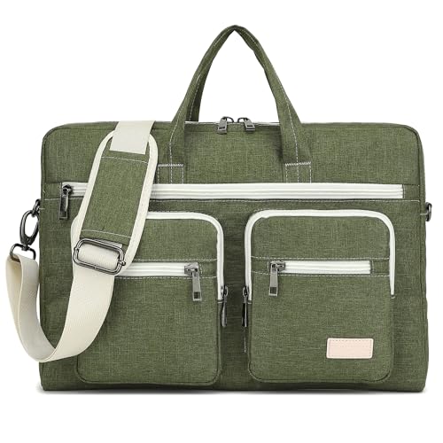DACHEE Laptop Shoulder Bag for 15 Inch/15.6 Inch Macbook Pro - color: New Military Green
