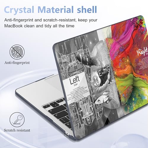 May Chen for MacBook Air 15 inch Case M5 M4 M3 M2 2026 2024-2023, Model A3448 A3241 A3114 A2941, Closes Seamlessly Hard Shell Laptop Cover with Keyboard Cover, Brain - color: Brain