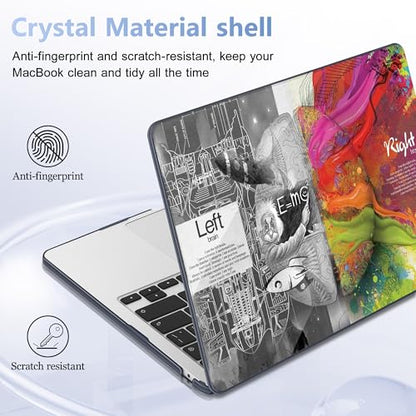 May Chen for MacBook Air 15 inch Case M5 M4 M3 M2 2026 2024-2023, Model A3448 A3241 A3114 A2941, Closes Seamlessly Hard Shell Laptop Cover with Keyboard Cover, Brain - color: Brain