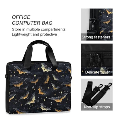 MNSRUU Laptop Bag for 15.6 inch Black Gothic Bats - color: Skull I 4177