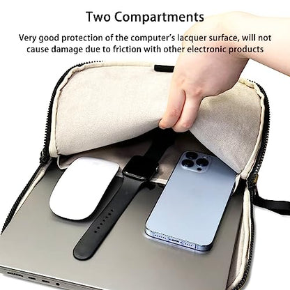 Puffy Laptop Sleeve 14 Inch White, Waterproof Carrying Case Bag for Women, Fluffy Computer 14 HP Case, Compatible with MacBook Pro 14 Inch, MacBook Air M2 M1, Asus/Dell XPS/Lenovo - color: White, size: 14-inch