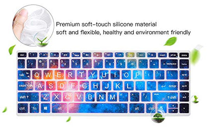 Keyboard Cover for HP Pavilion X360 14" & HP Laptop 14 14t 14z 14-cf 14-dk 14-dq 14-fq Series 14-cf0006dx/cf0012dx 14-dk0002dx 14-dq0011dx/dq1037wm/dq1089wm 14-fq0040nr/fq0050nr Keyboard Skin, Nebula - color: Nebula