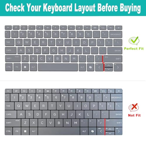 Keyboard Cover for HP OmniBook Ultra 14-fdo087nr &Flip 2-in-1 14" 14t-fh000 14-fh0047nr, OmniBook 5 16 Next Gen AI 16 16-fb0027nr/0037nr 16-bf000,OmniBook 7 Flip Next Gen AI 16 16t-au000-Clear - color: Clear